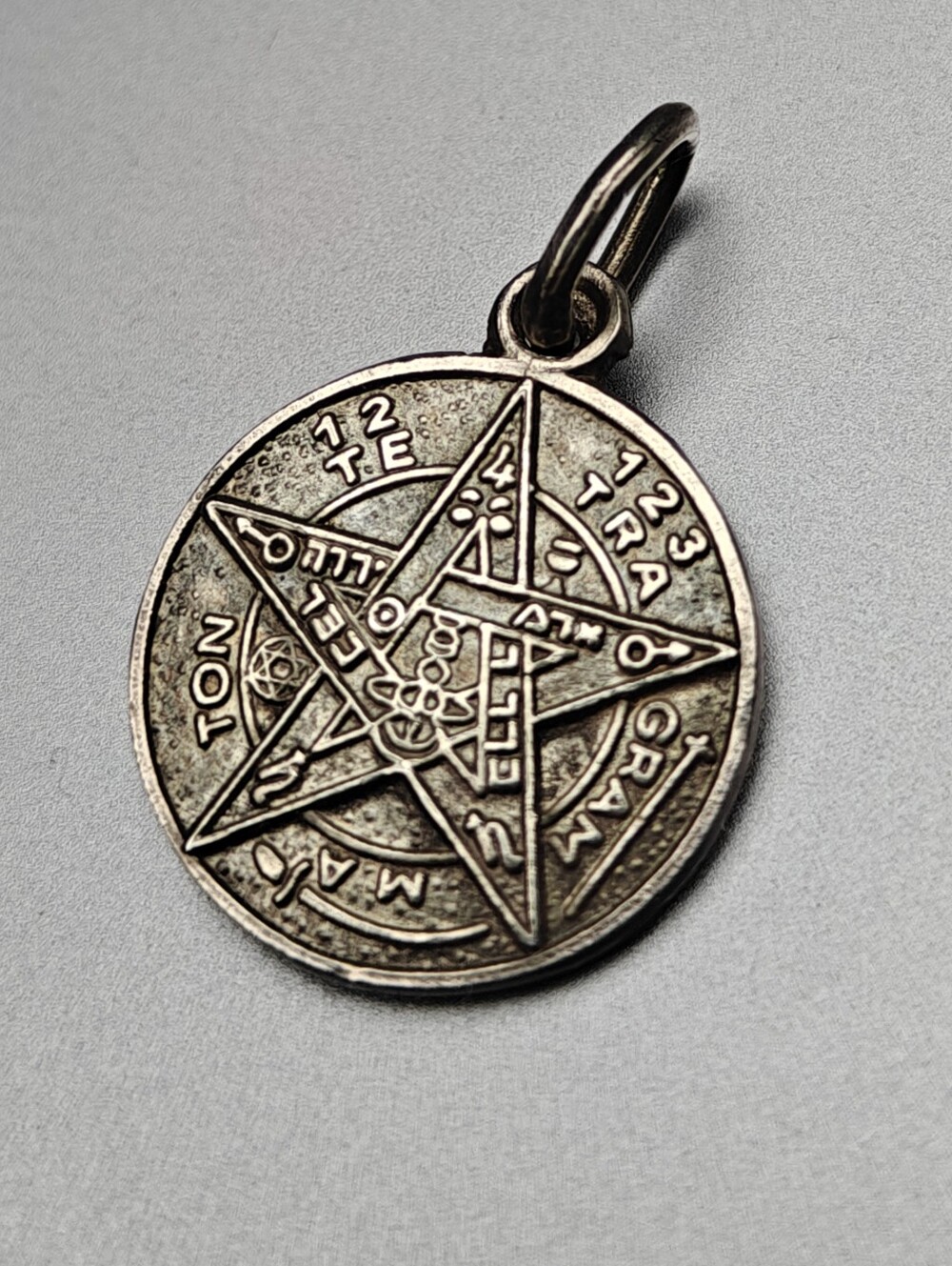 Tetragrammaton Pentagram Talisman Pendant Sterling Silver